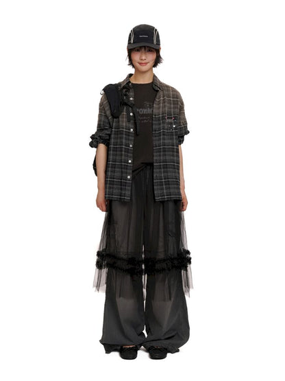 Light Sheer Mesh Half-body Skirt【s0000012516】