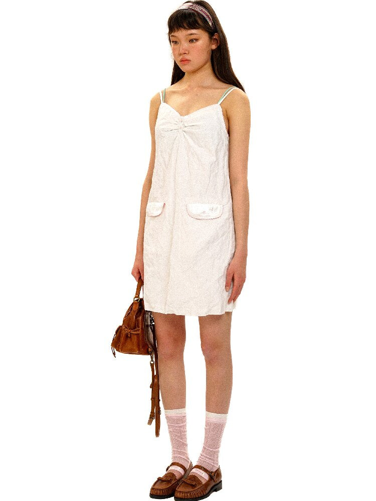Lace Wire Pleated Slip Dress【s0000017431】