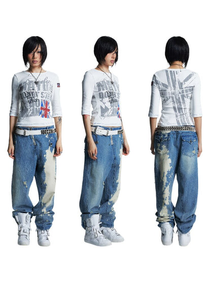 Asymmetrical Topstitch Mid Sleeve T【s0000016998】