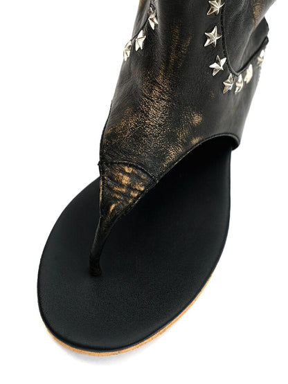 Cowhide Star Nail Herringbone Boot【s0000016439】
