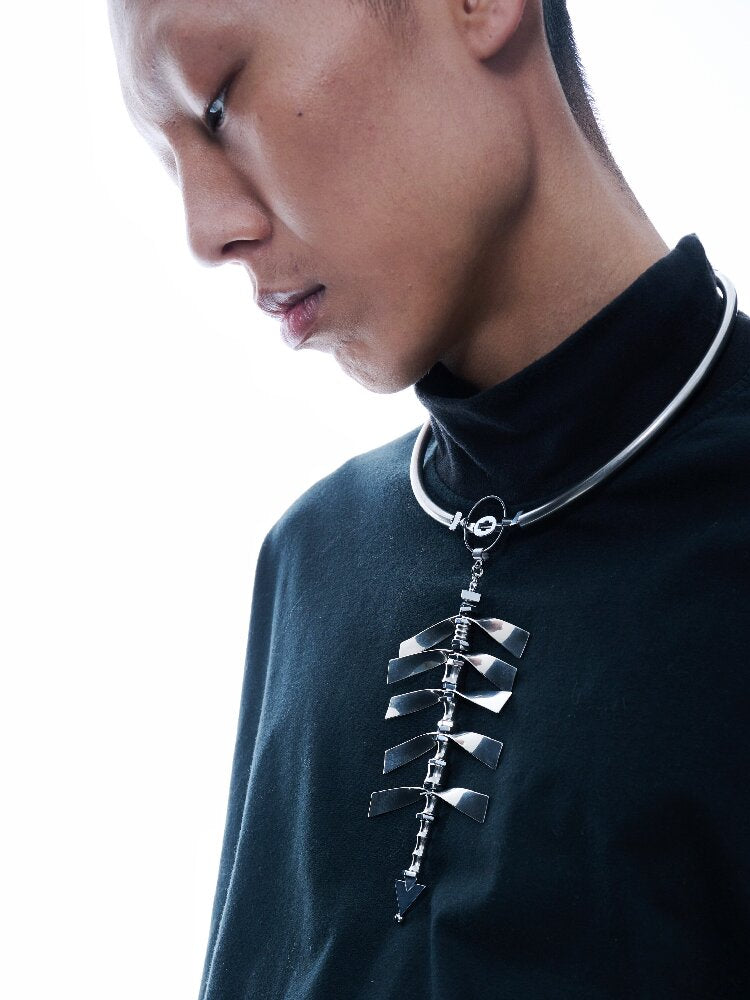 Spine Sweater Chain Punk Necklace【s0000018833】