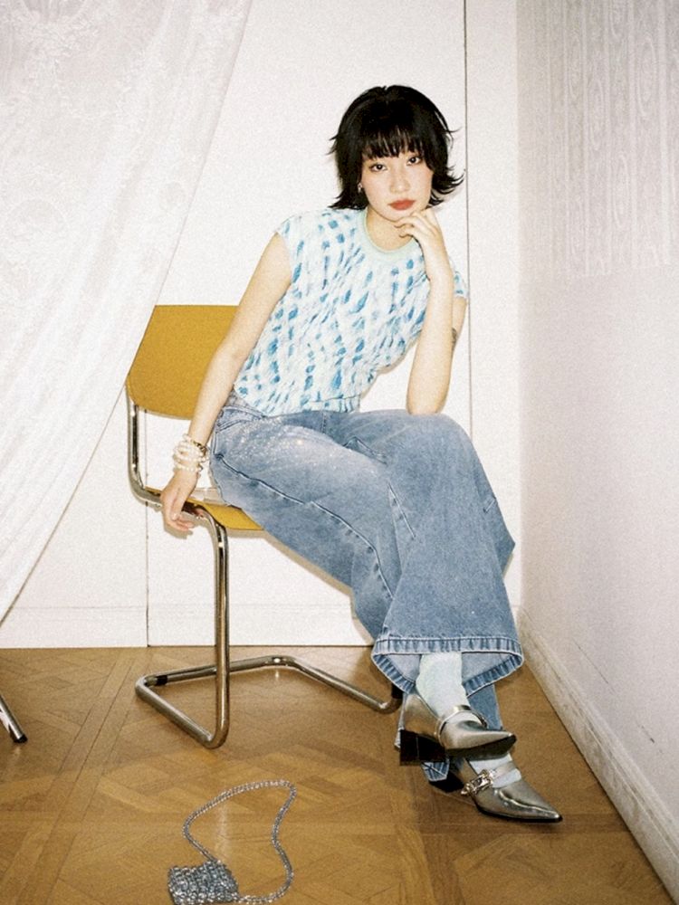 Printed short-sleeved T-shirt【s0000012299】