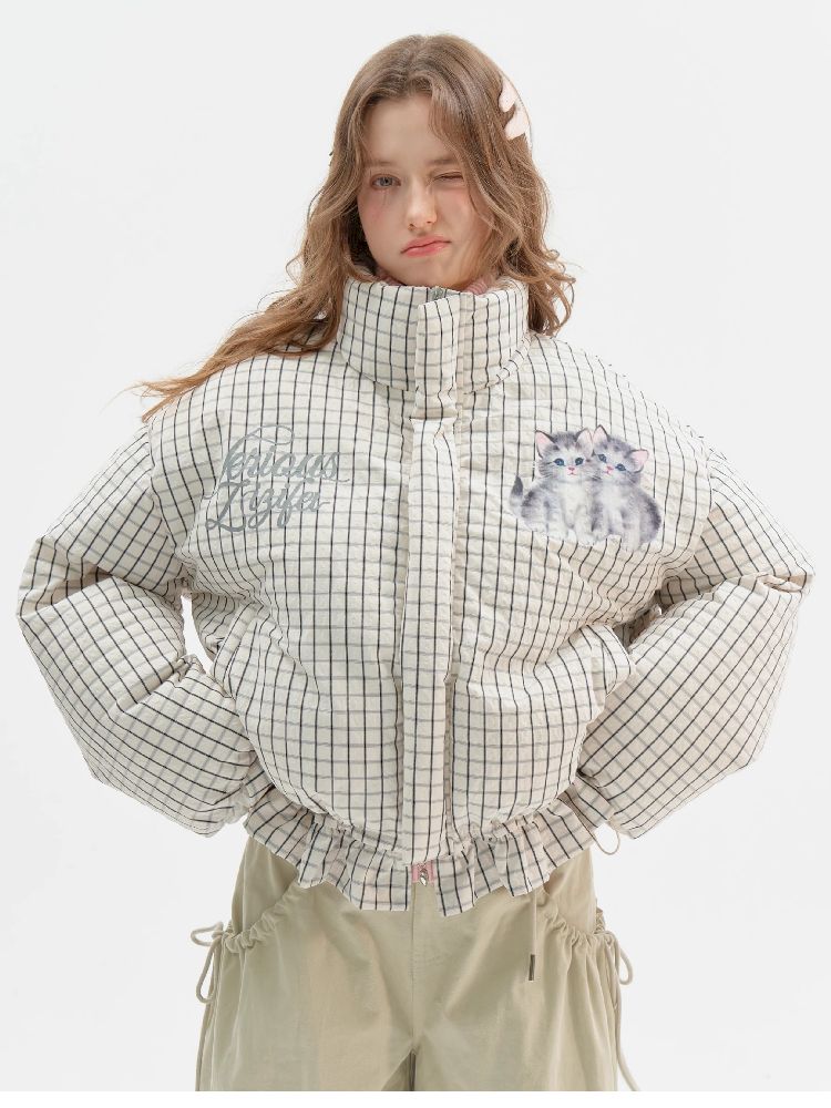 Short Thickened Cat Drawstring Jacket【s0000011505】