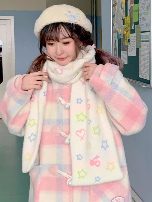 Cute Illustration Woolen Warm Scarf【s0000005274】