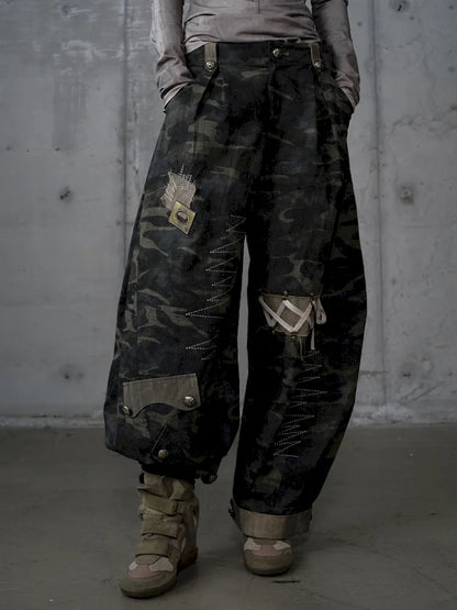 Embroidered Camo Pants【s0000014116】