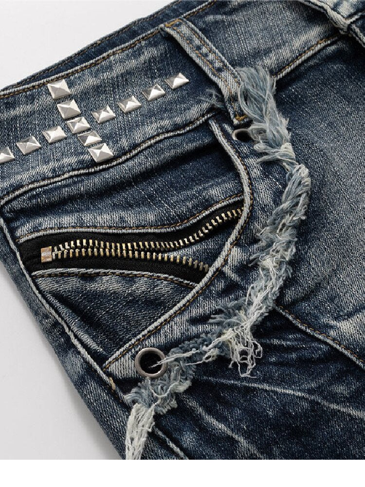Party By The Sea Rivet Denim Shorts【s0000017042】