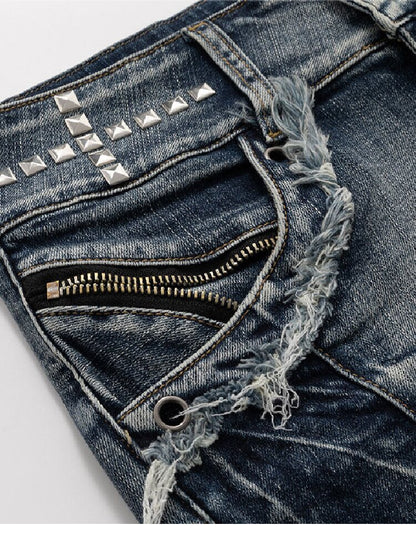 Party By The Sea Rivet Denim Shorts【s0000017042】