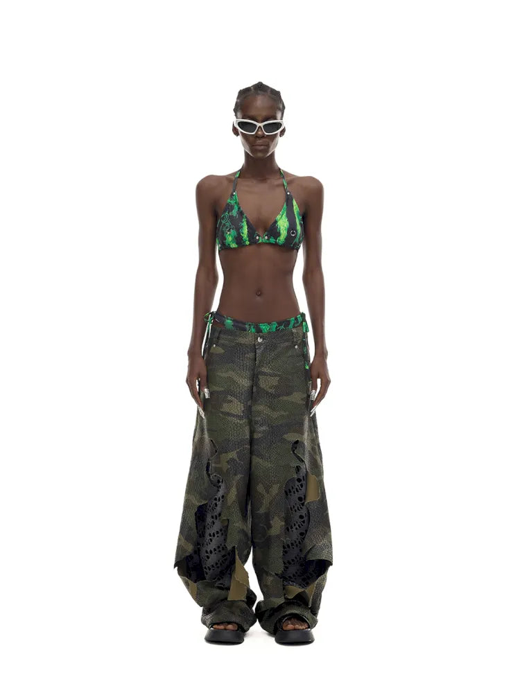 Gender-Neutral Y3K Painted Denim Pants【s0000014013】