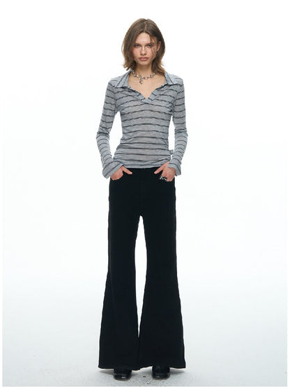 Two Tone High Waist Bootcut Jean【s0000015856】