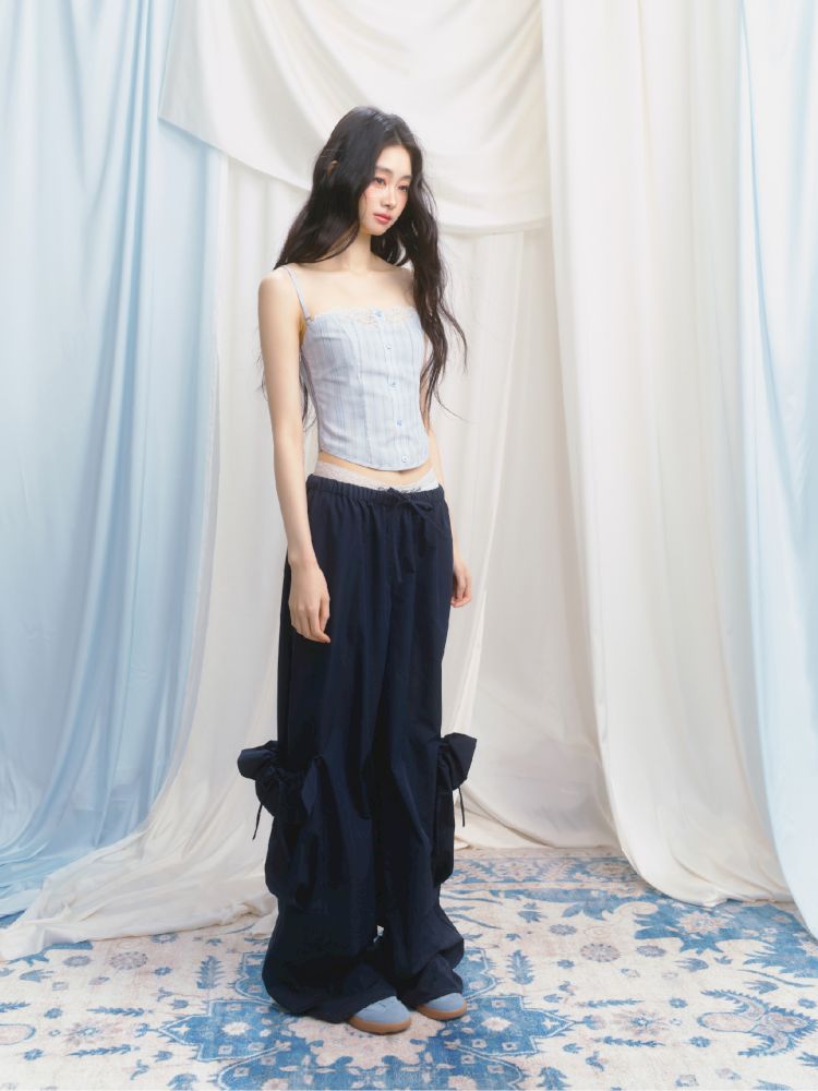 Sporty Loose Pockets Wide Leg Pants【s0000012157】