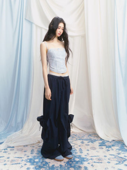 Sporty Loose Pockets Wide Leg Pants【s0000012157】
