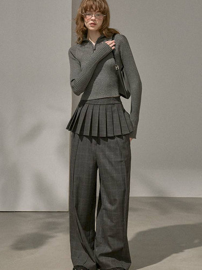 Zipper Stand Collar Base Layer Sweater【s0000014391】