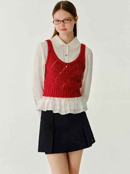 Wool Knit Vest【s0000011987】