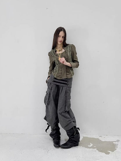 Vintage Low Rise Cargo Cropped Pants【s0000015906】