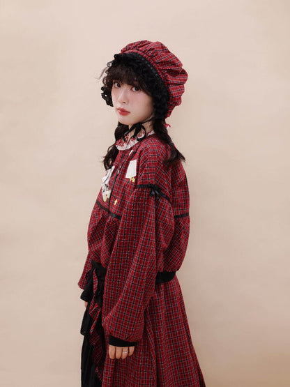 Plaid Doll Style BB Hat【s0000019290】