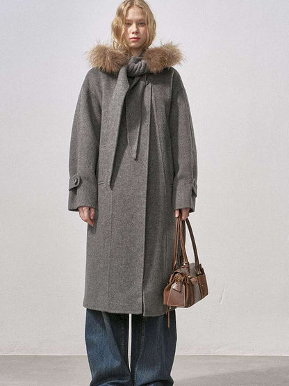 Real Fur Hooded Reversible Coat【s0000015231】