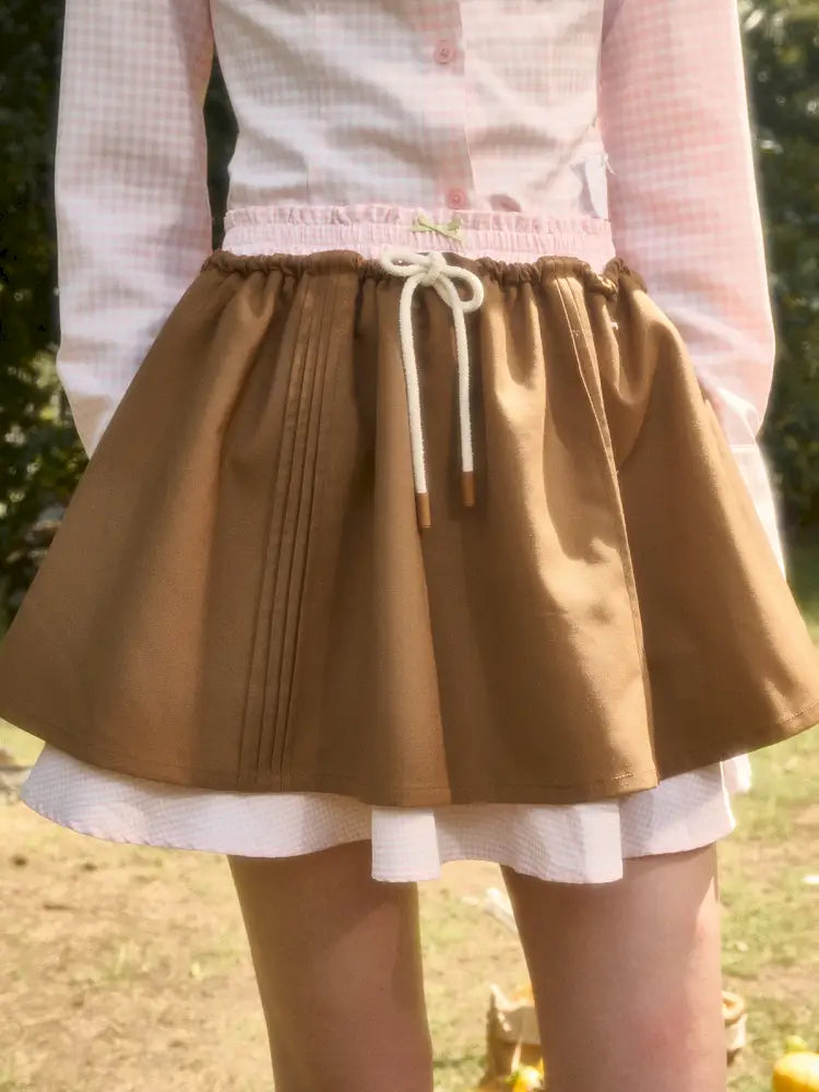 Cotton Cream Two-Tone Shirt【s0000014329】