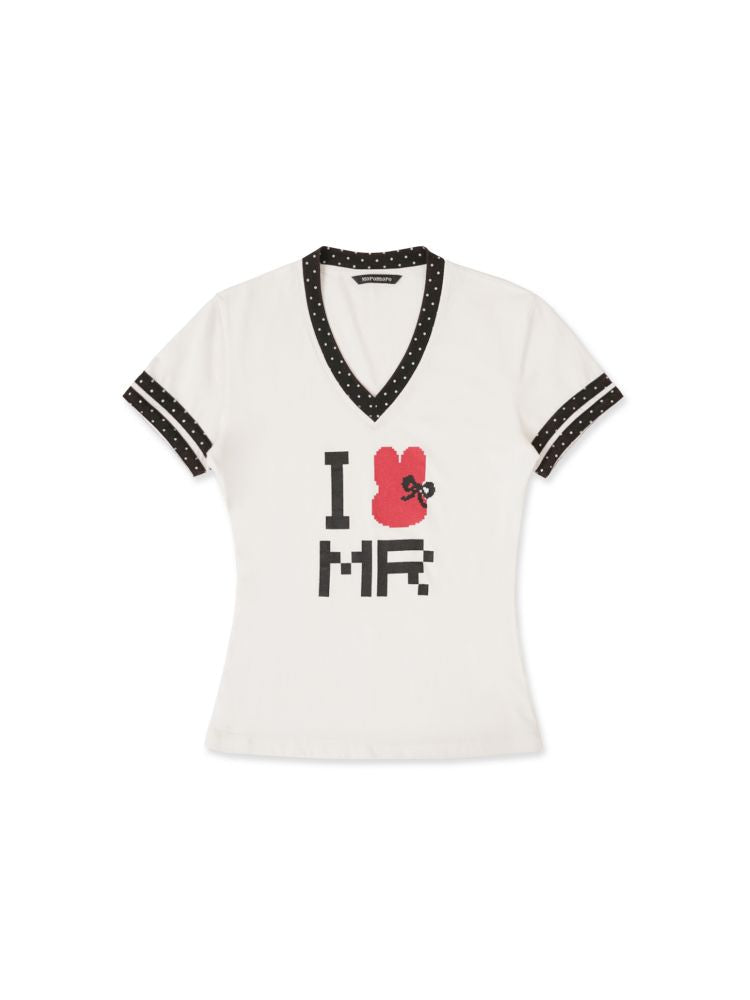 V-Neck Tight-Fitting T-Shirt【s0000012558】