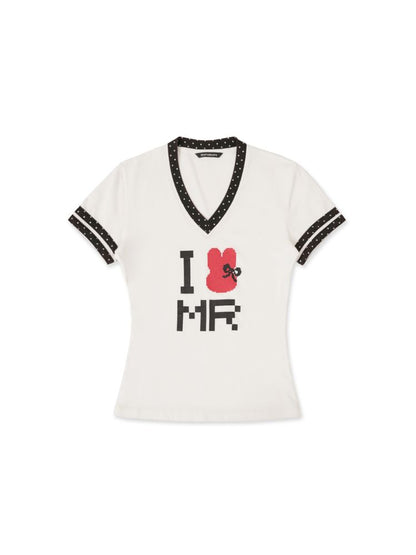 V-Neck Tight-Fitting T-Shirt【s0000012558】