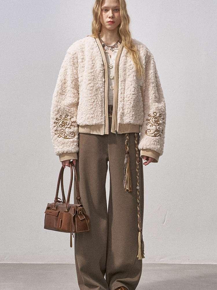 Lamb Wool Cashew Nut Parka Jacket【s0000015210】