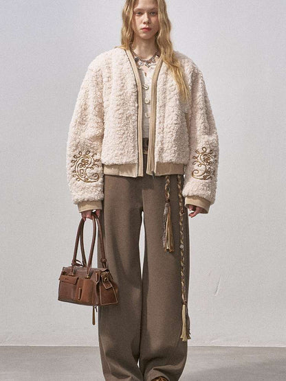 Lamb Wool Cashew Nut Parka Jacket【s0000015210】