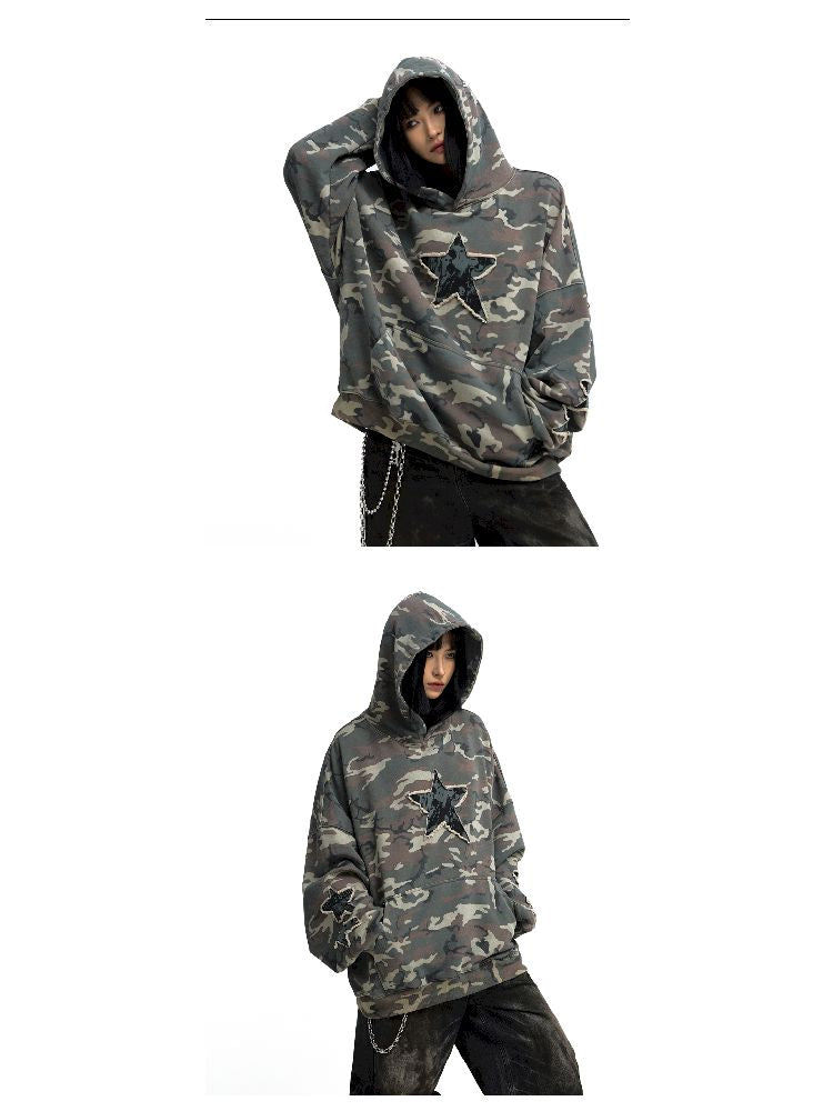 Camouflage Hooded Sweatshirt【s0000011694】