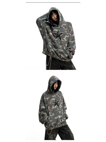 Camouflage Hooded Sweatshirt【s0000011694】