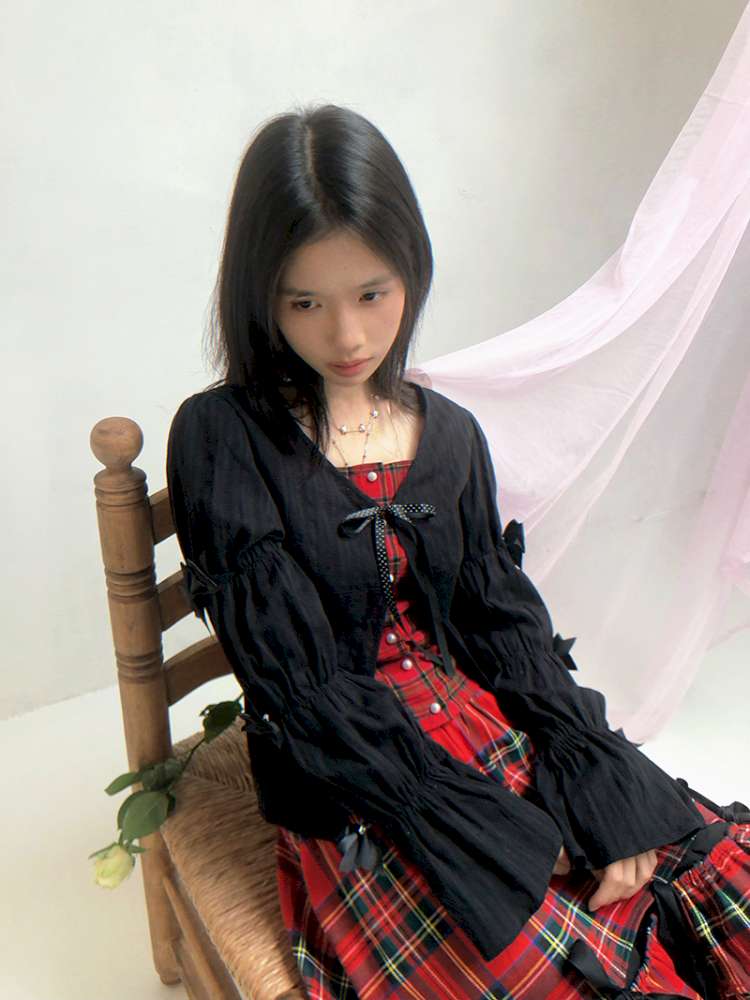 Patchwork Print Fitted Long-Sleeve Shirt【s0000014523】