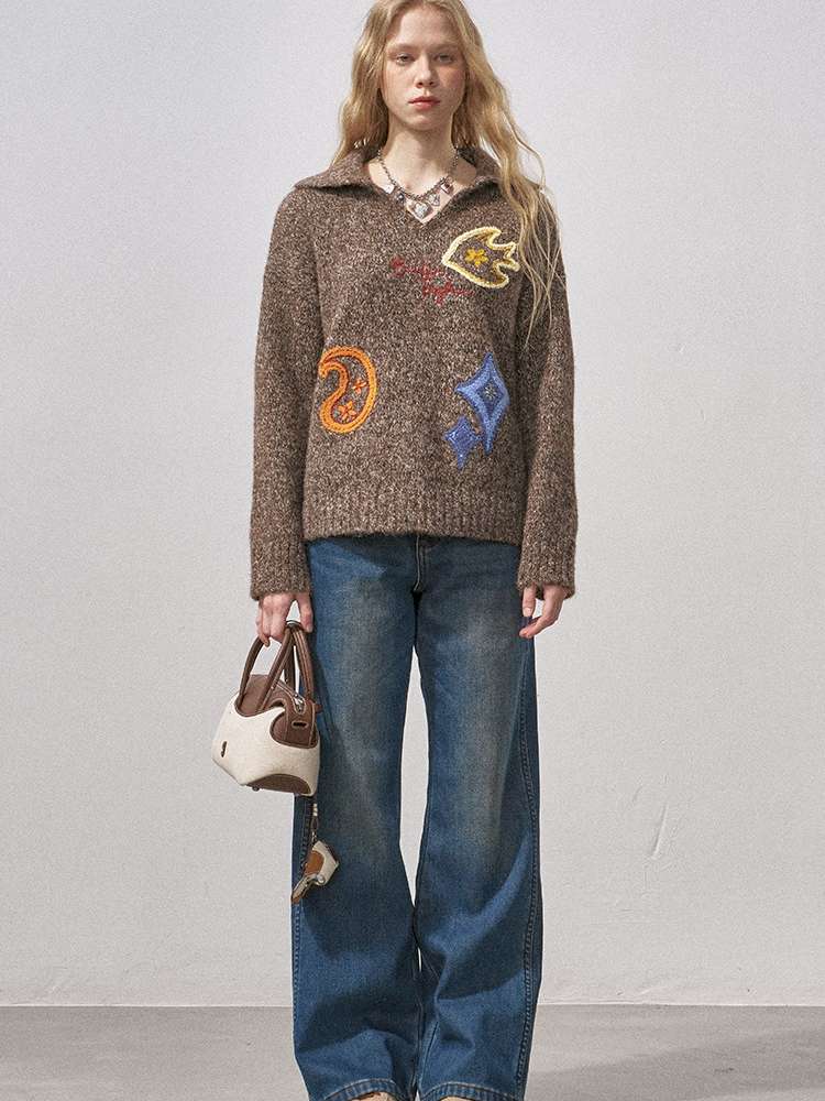 Colorful Towel Embroidered Sweater【s0000015232】