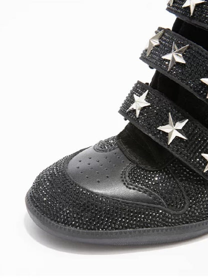 Vintage Rhinestone Wedge Platform Shoes【s0000018260】