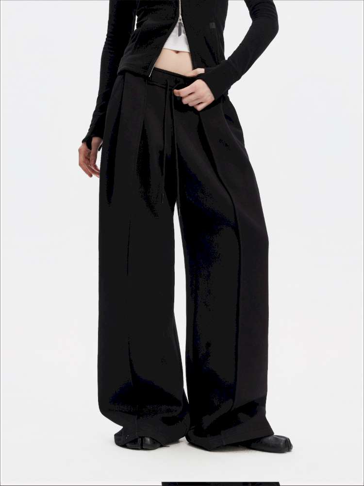 American Scimitar Drape Wide-Leg Slacks【s0000014877】