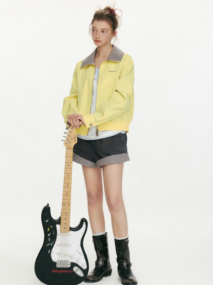 Youthful Melody Plaid Patchwork Coat【s0000015682】