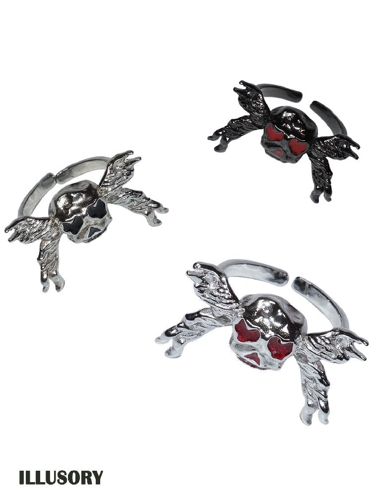 925 Silver Skull Diablo Punk Ring【s0000018831】