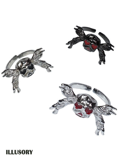 925 Silver Skull Diablo Punk Ring【s0000018831】
