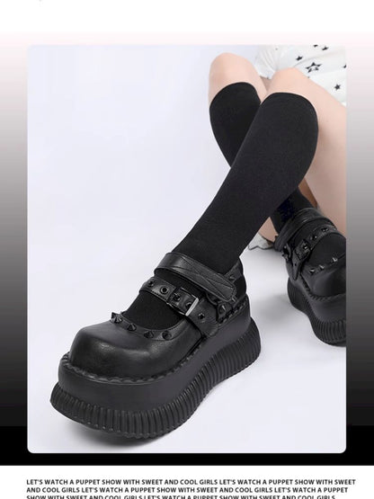 Mary Jane height increase small leather shoes【s0000013357】