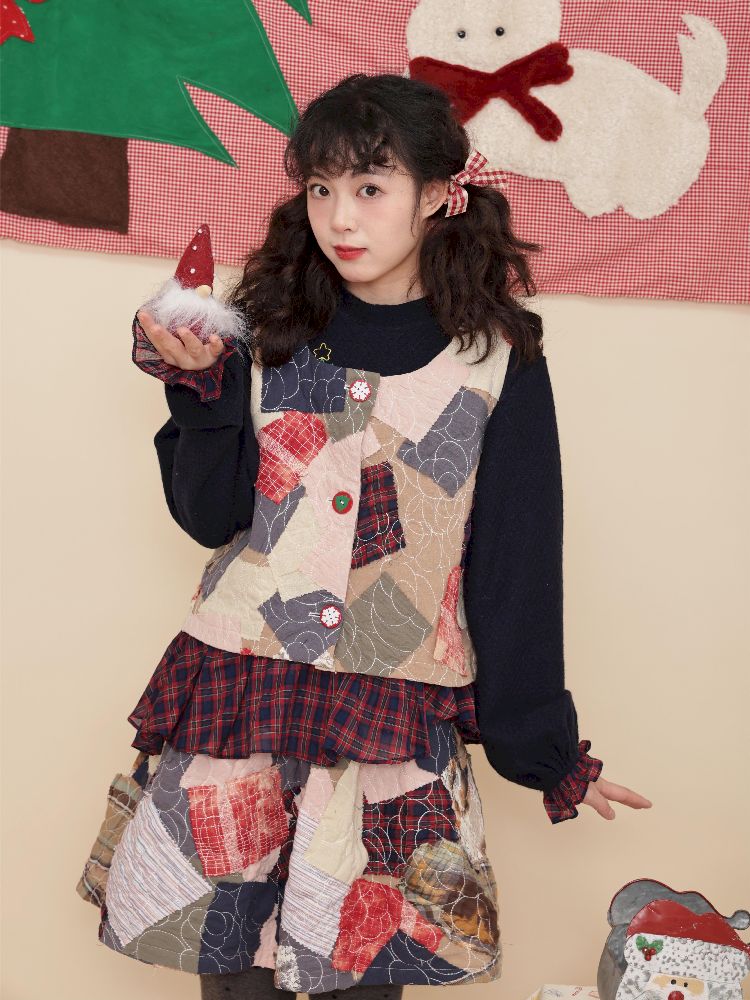 Embroidery Childish Navy Knit Sweater【s0000011198】