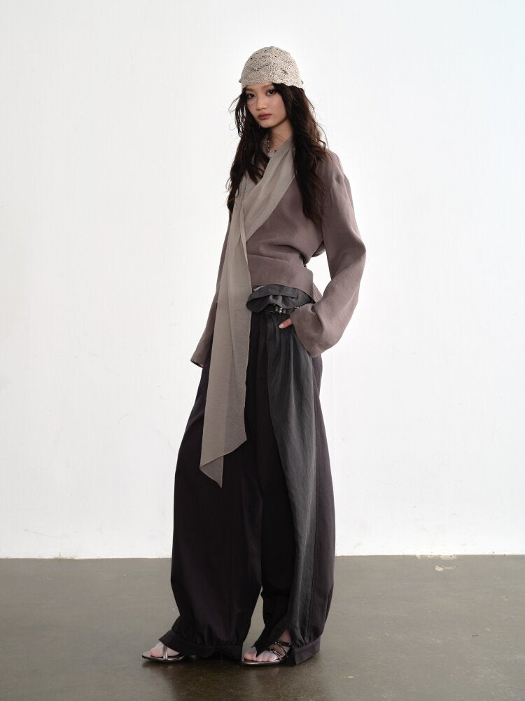 Earth Color Streamer Long Sleeve Shirt【s0000015703】