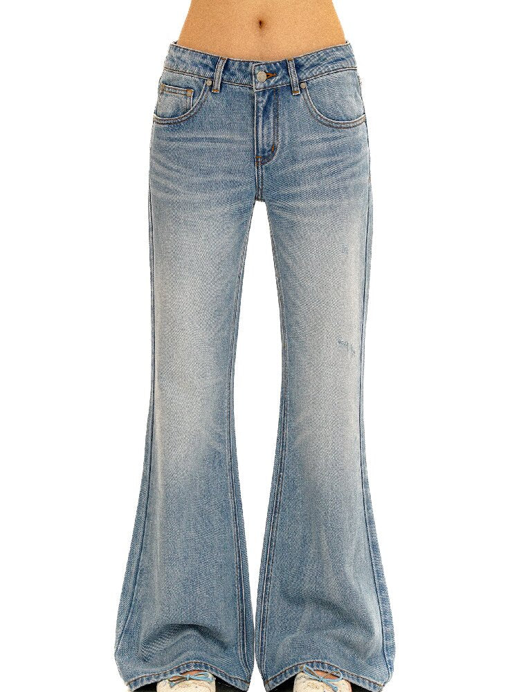 Lyocell Acetic Acid Bootcut Jeans【s0000016423】