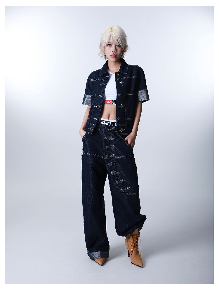 Silver Thread Raw Denim Cow Jacket【s0000016294】