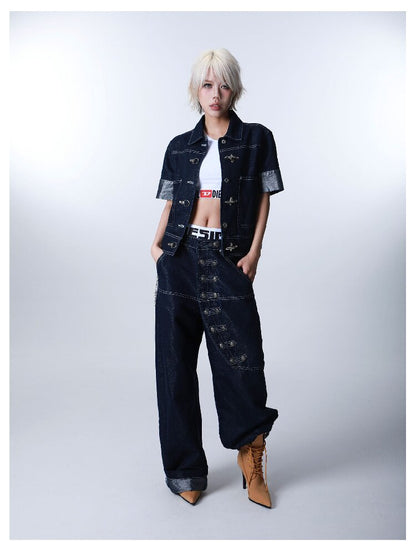 Silver Thread Raw Denim Cow Jacket【s0000016294】