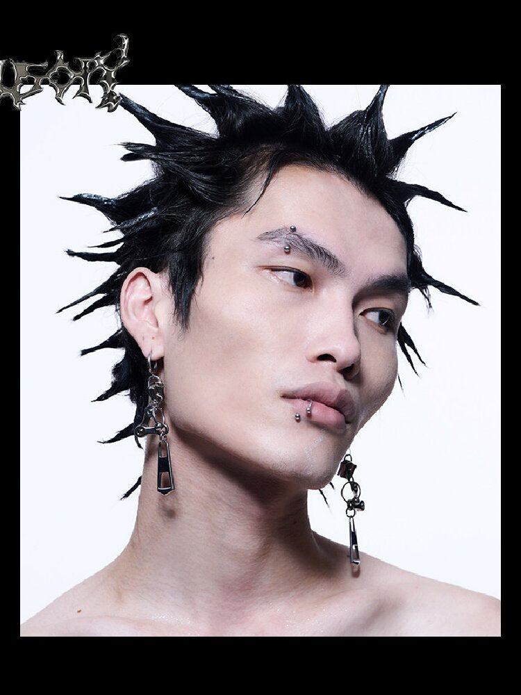 Futuristic Reworked Ear Clips Studs【s0000018876】