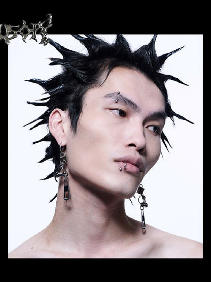 Futuristic Reworked Ear Clips Studs【s0000018876】