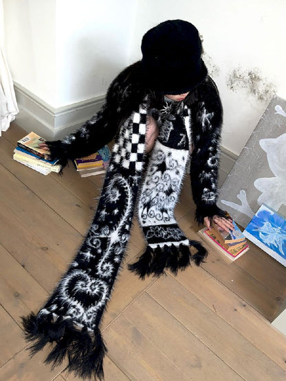 LONG FAUX MINK SCARF [S0000011196]