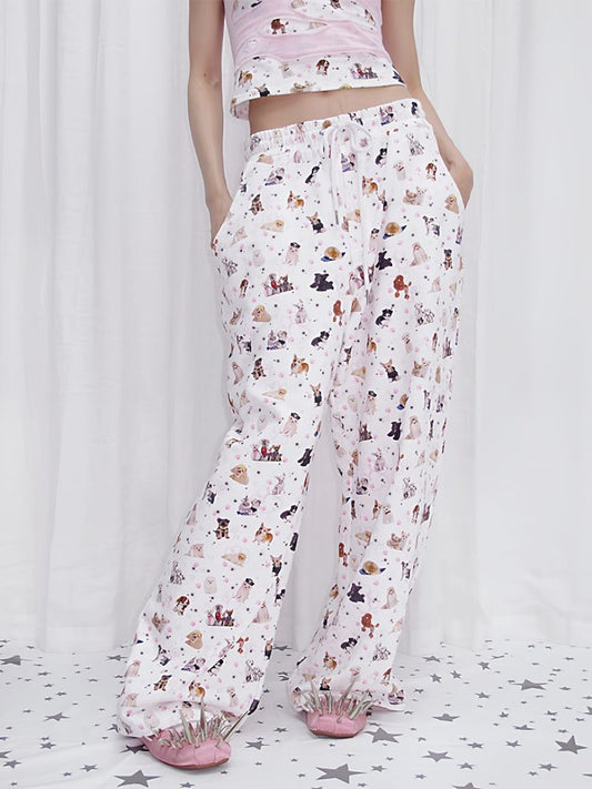 Dog Print Sweatpants【s0000013876】