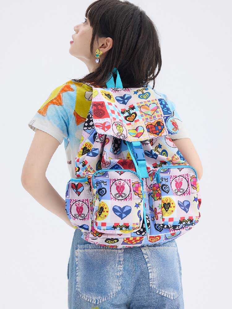 Heart Drawstring Shoulder Bag【s0000017703】