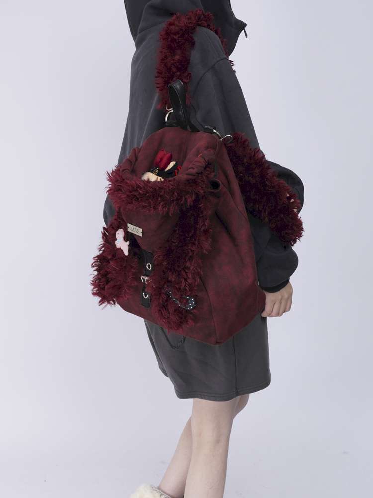 Rabbit Ears Cute Fur Crossbody School Bag【s0000014620】