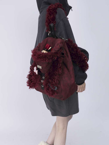 Rabbit Ears Cute Fur Crossbody School Bag【s0000014620】