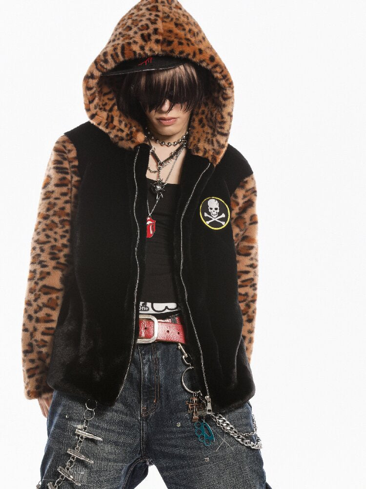 Dark Punk Leopard Skull Coat【s0000019280】
