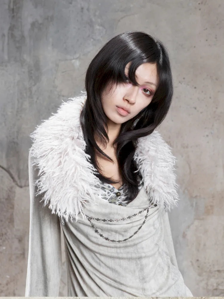 Detachable Fur Collar and Belt【s0000014128】