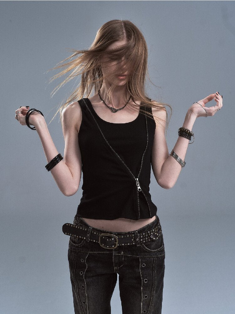 Camouflage Black Stretch Vest【s0000016642】